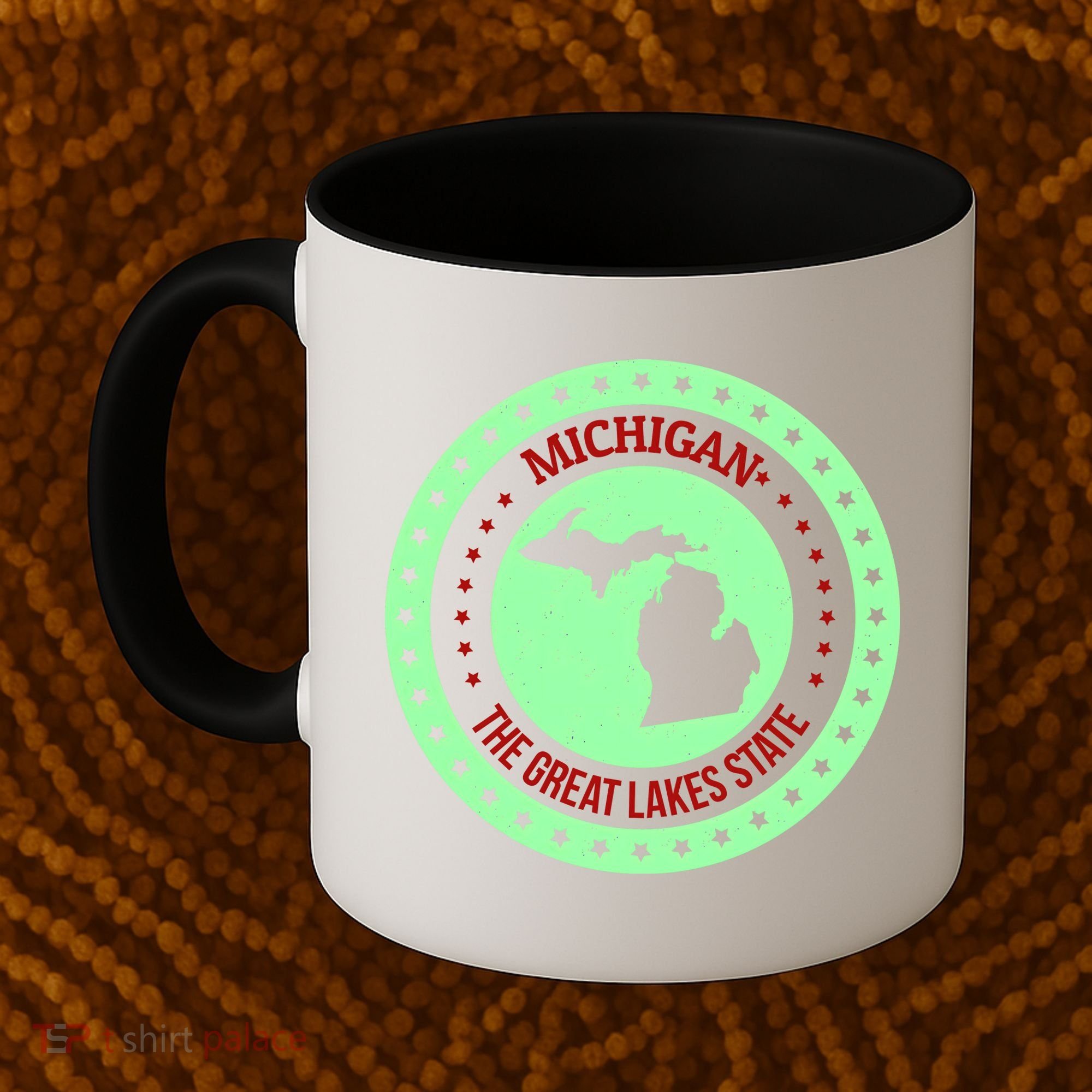 Retro Michigan The Great Lake State Logo Coffee Mug