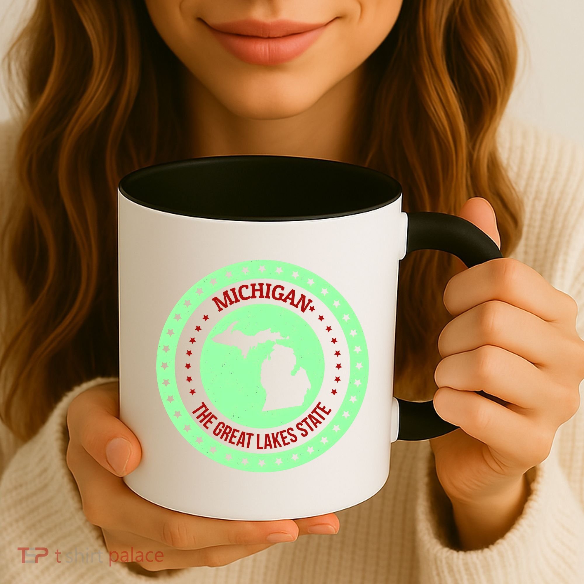 Retro Michigan The Great Lake State Logo Coffee Mug