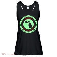 Retro Michigan The Great Lake State Logo Ladies Essential Flowy Tank thumb 0