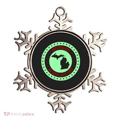 Retro Michigan The Great Lake State Logo Ornament