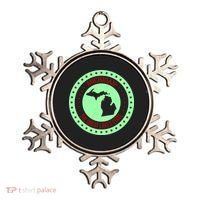 Retro Michigan The Great Lake State Logo Ornament thumb 0