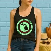 Retro Michigan The Great Lake State Logo Women's Tank Top thumb 2