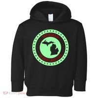 Retro Michigan The Great Lake State Logo Toddler Hoodie thumb 0