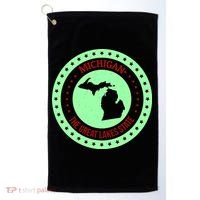 Retro Michigan The Great Lake State Logo Golf Towel thumb 0