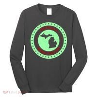 Retro Michigan The Great Lake State Logo Long Sleeve Shirt thumb 0