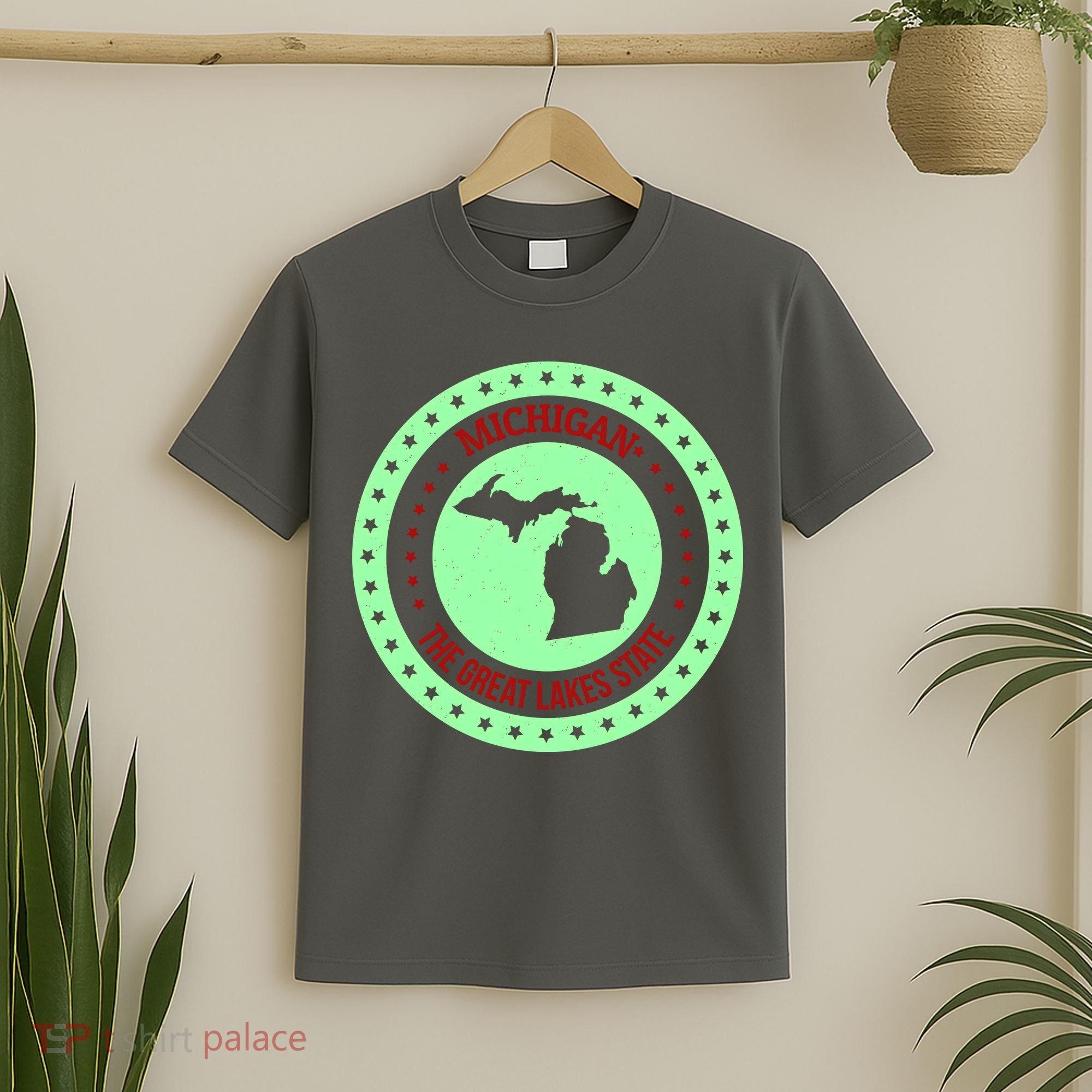 Retro Michigan The Great Lake State Logo T-Shirt