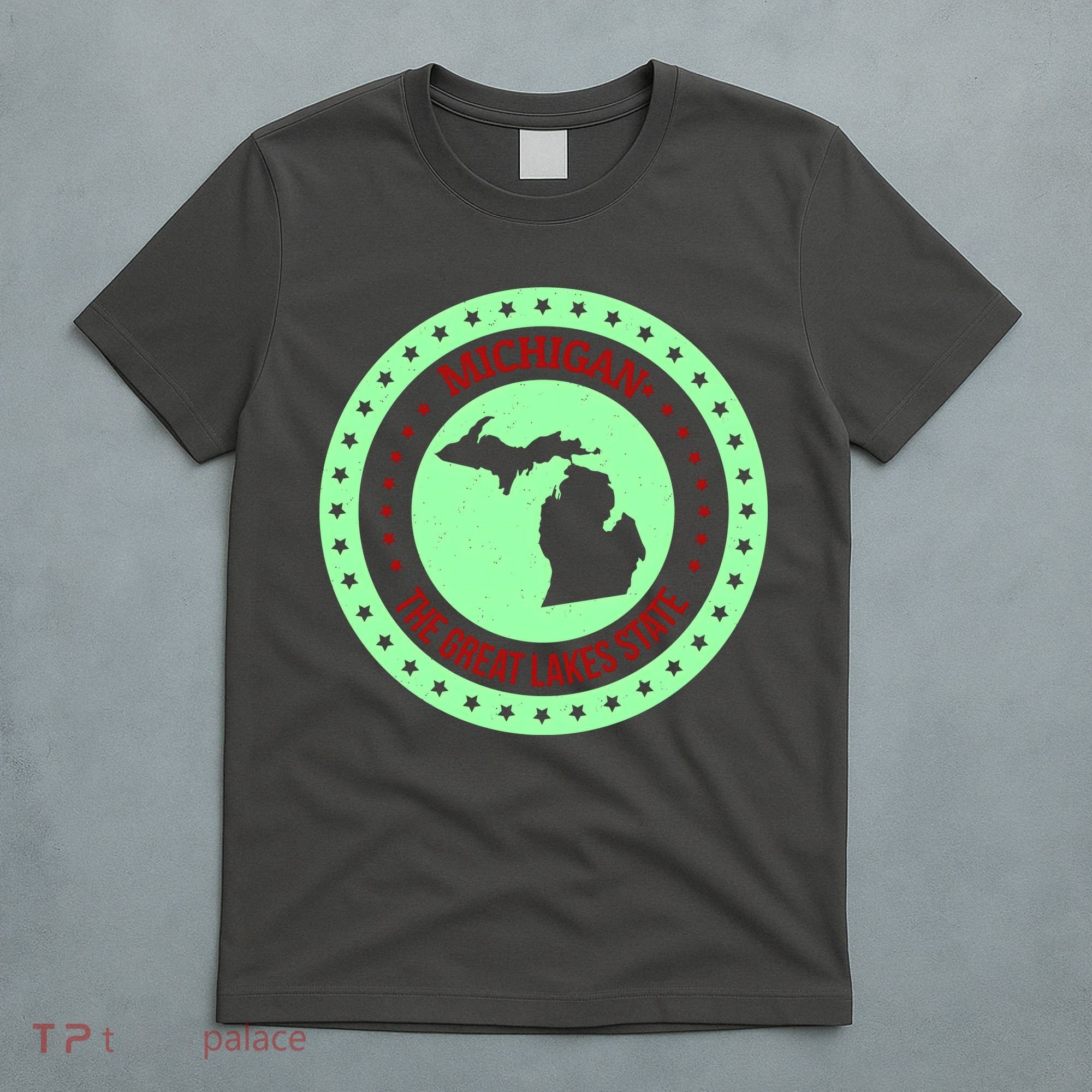 Retro Michigan The Great Lake State Logo T-Shirt