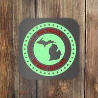 Retro Michigan The Great Lake State Logo Coaster thumb 0
