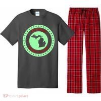 Retro Michigan The Great Lake State Logo Pajama Set thumb 0