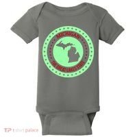 Retro Michigan The Great Lake State Logo Baby Bodysuit thumb 0