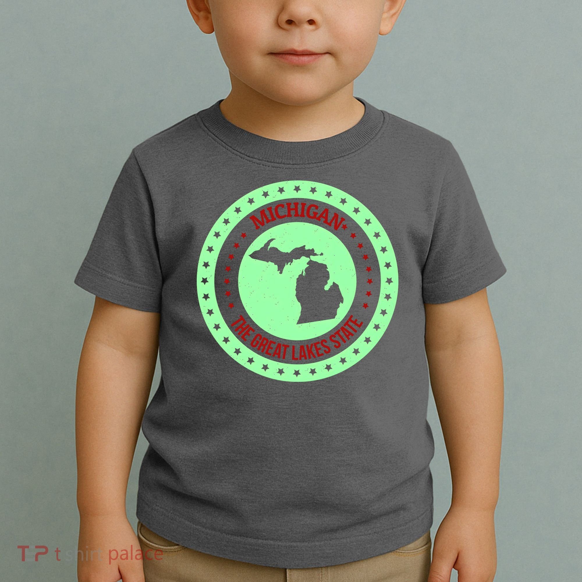 Retro Michigan The Great Lake State Logo Toddler T-Shirt