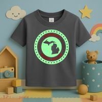 Retro Michigan The Great Lake State Logo Toddler T-Shirt thumb 3