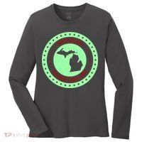 Retro Michigan The Great Lake State Logo Women's Long Sleeve Shirt thumb 0