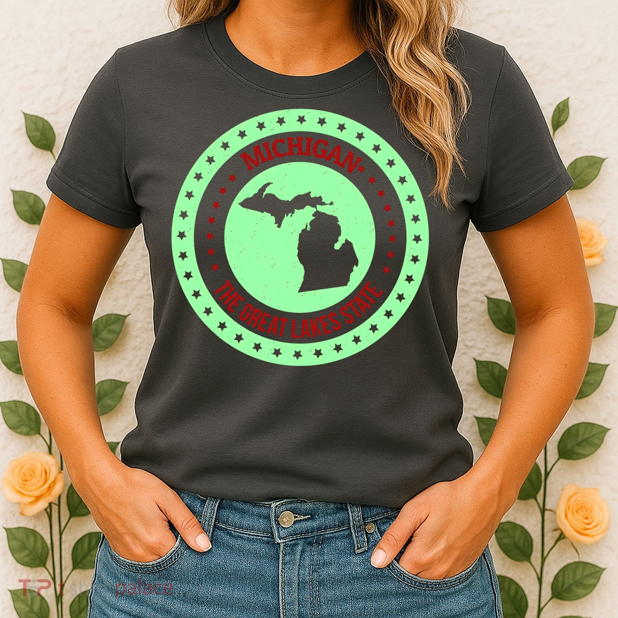 Retro Michigan The Great Lake State Logo Women's T-Shirt