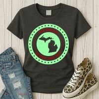 Retro Michigan The Great Lake State Logo Women's T-Shirt thumb 3