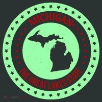 Retro Michigan The Great Lake State Logo Women's T-Shirt thumb 6