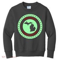 Retro Michigan The Great Lake State Logo Kids Sweatshirt thumb 0