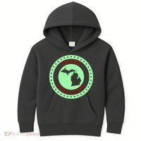 Retro Michigan The Great Lake State Logo Kids Hoodie thumb 0