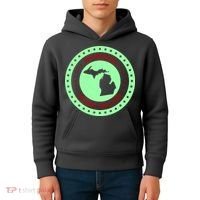 Retro Michigan The Great Lake State Logo Kids Hoodie thumb 4