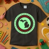 Retro Michigan The Great Lake State Logo Kids T-Shirt thumb 3