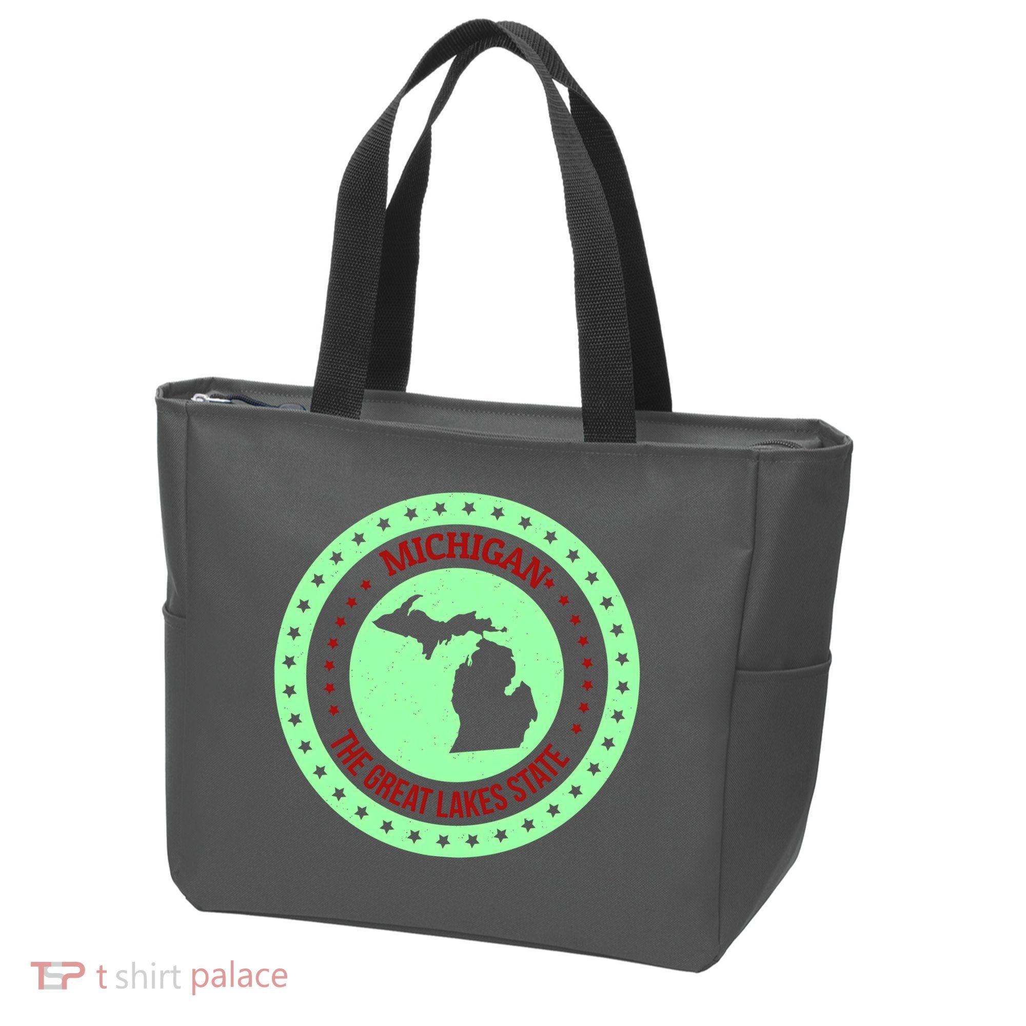 Retro Michigan The Great Lake State Logo Tote Bag