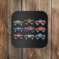 Retro Monster Trucks In A Row Coaster thumb 0