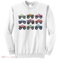 Retro Monster Trucks In A Row Sweatshirt thumb 0