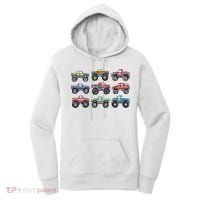 Retro Monster Trucks In A Row Women's Hoodie thumb 0
