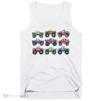 Retro Monster Trucks In A Row Tank Top thumb 0