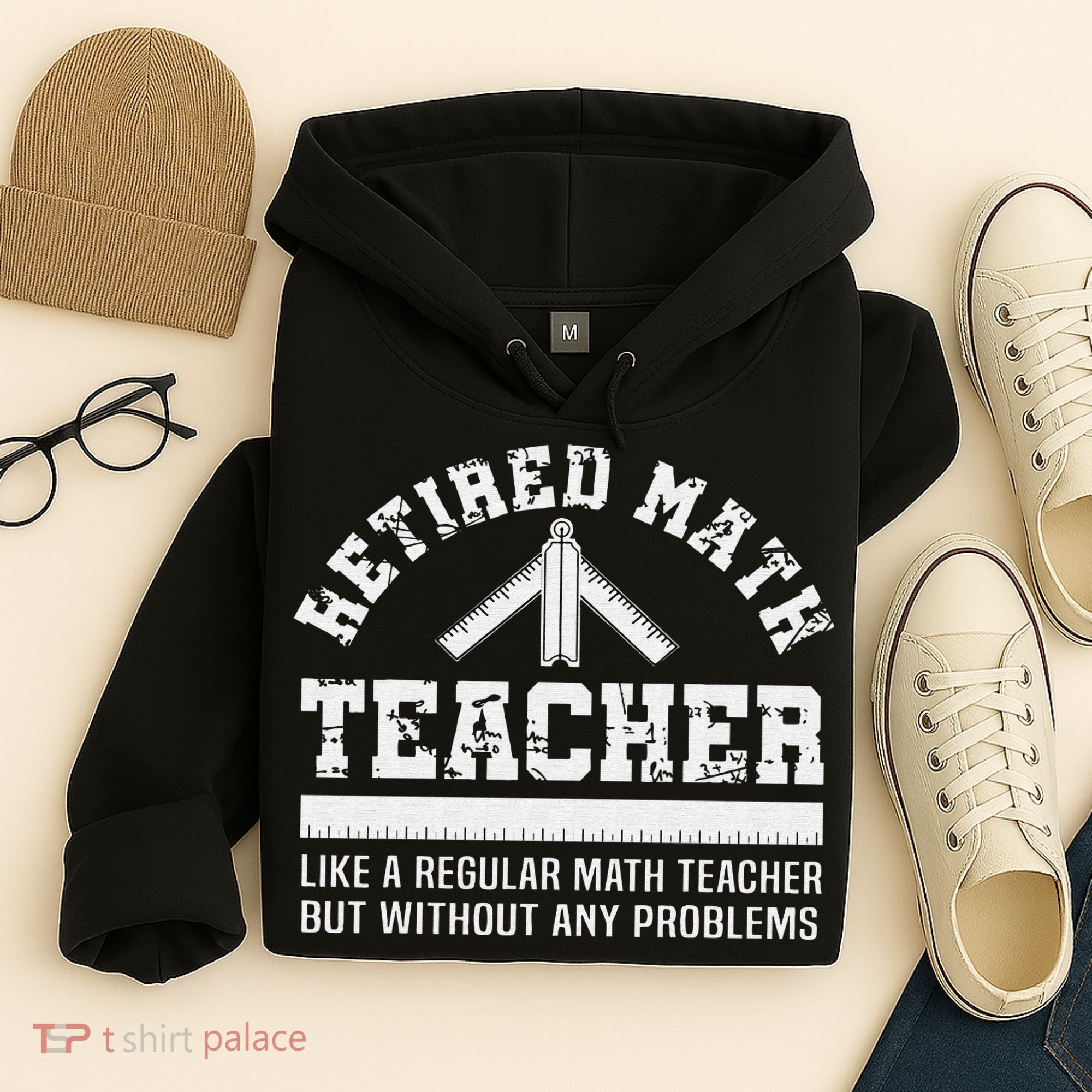 Retired Math Teacher Funny Retirement Gift Problems Hoodie