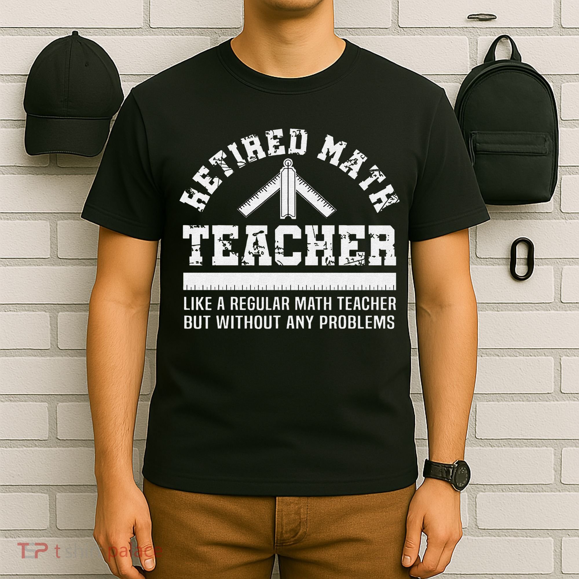 Retired Math Teacher Funny Retirement Gift Problems T-Shirt