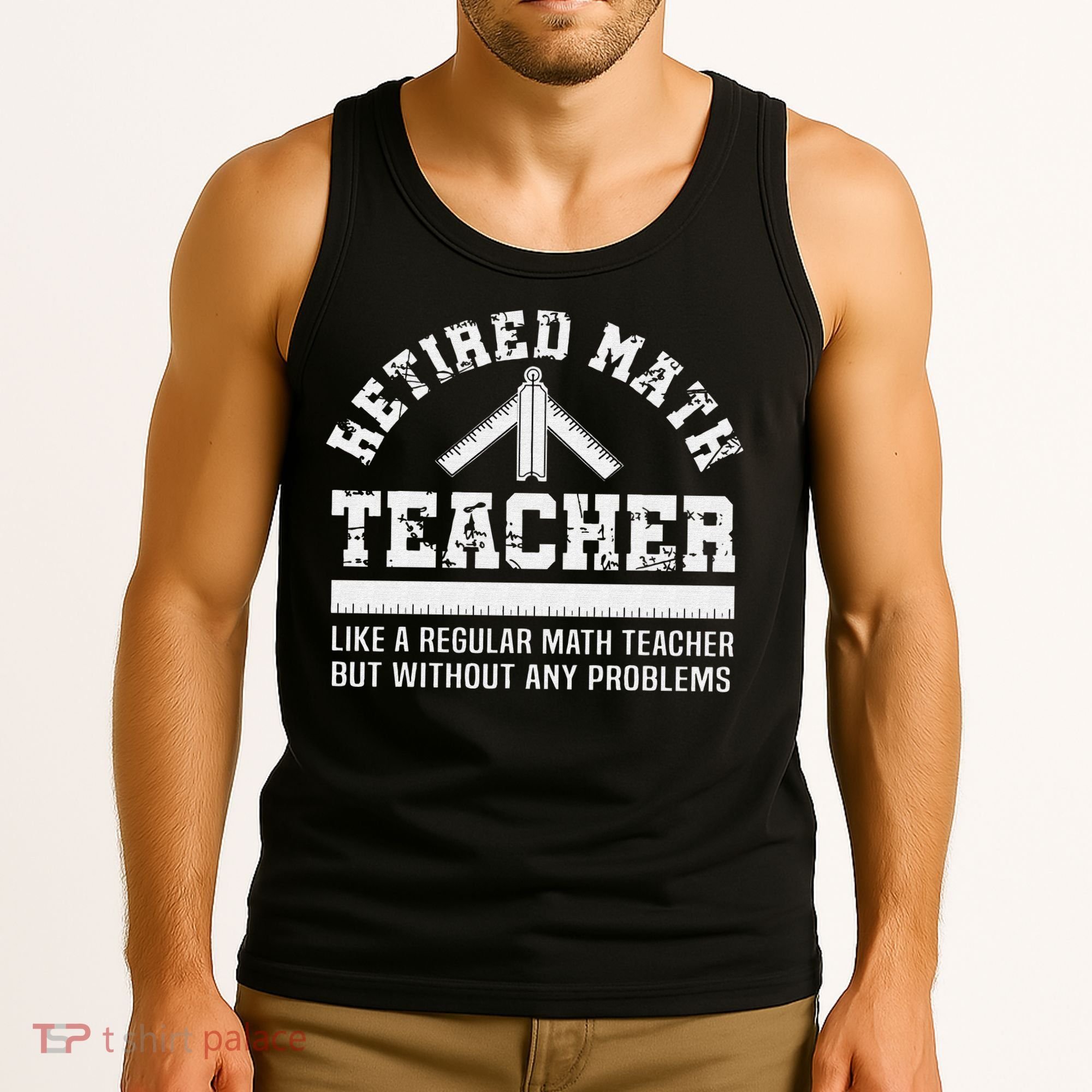 Retired Math Teacher Funny Retirement Gift Problems Tank Top