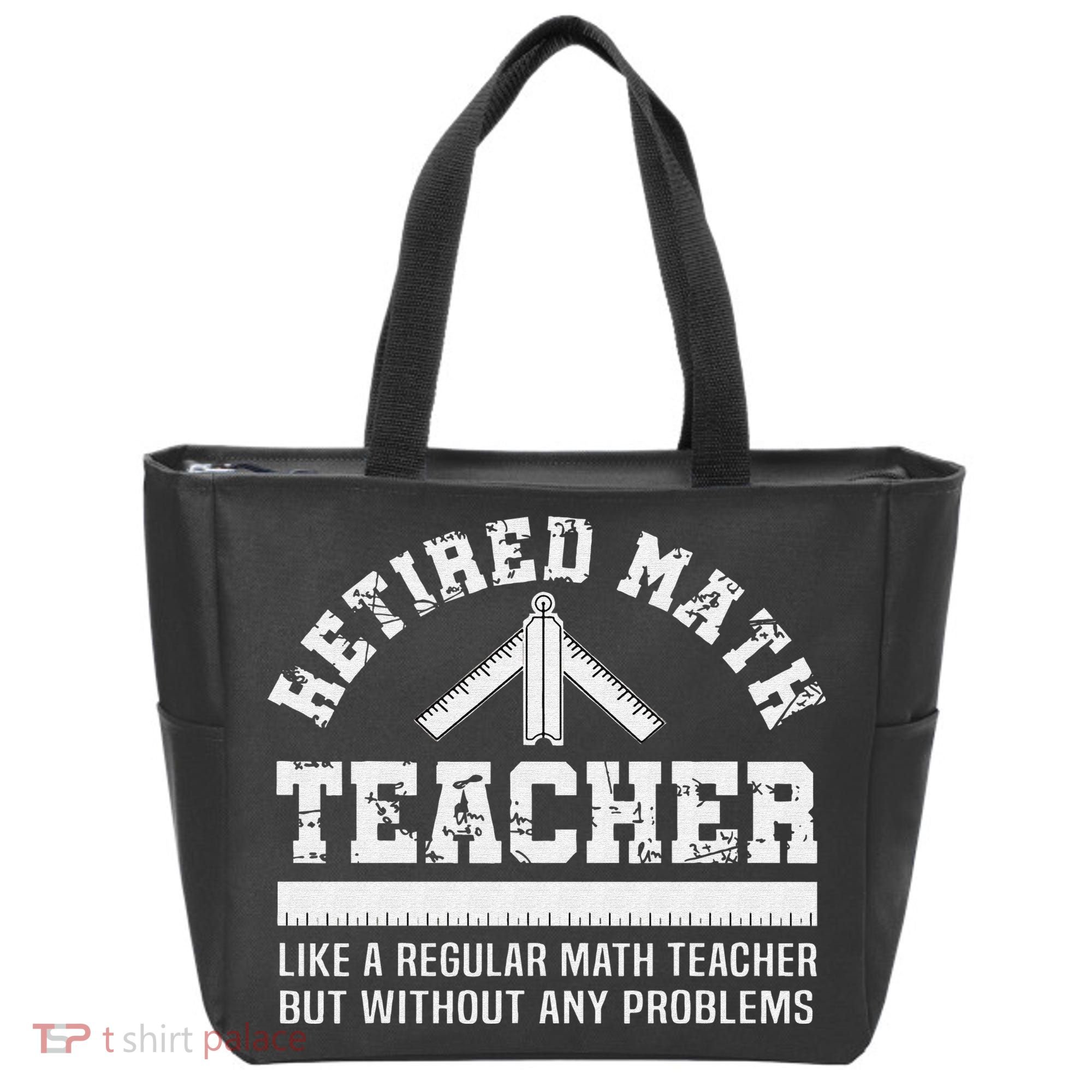 Retired Math Teacher Funny Retirement Gift Problems Tote Bag