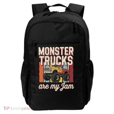 Retro Monster Trucks Are My Jam Vintage Monster Truck Backpack