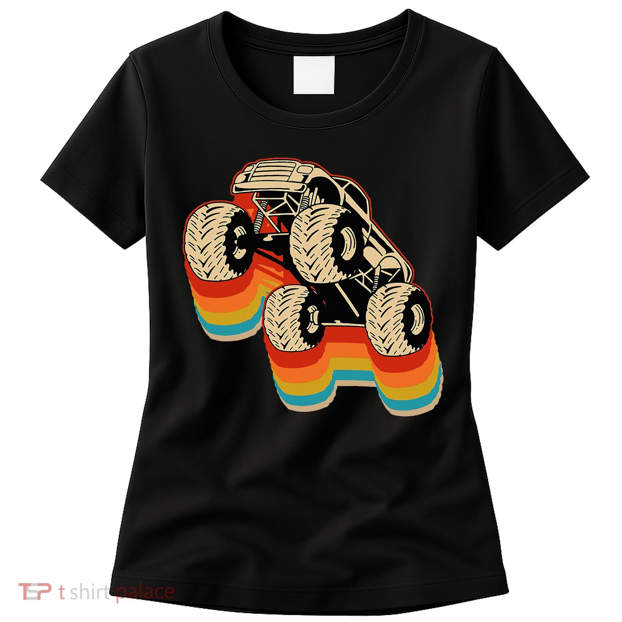 Retro Monster Truck Big Style Truck Women's T-Shirt