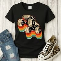 Retro Monster Truck Big Style Truck Women's T-Shirt thumb 3