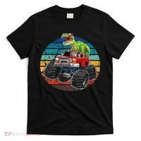 Retro Monster Truck Dinosaur Vintage Sunset Gift For T-Shirt thumb 0