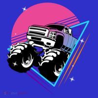 Retro Monster Truck Show Gift Vintage Monster Trucks Gift T-Shirt thumb 7