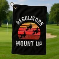 Regulators Mount Up Funny Halloween Witch Golf Towel thumb 1