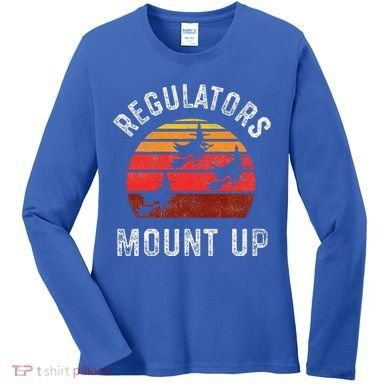 Regulators Mount Up Funny Halloween Witch Women's Long Sleeve Shirt