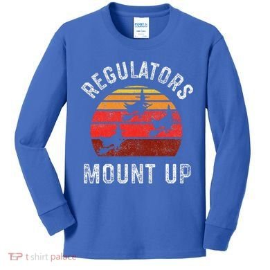 Regulators Mount Up Funny Halloween Witch Kids Long Sleeve Shirt