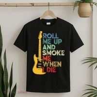 Roll Me Up And Smoke Me When I Die Guitar T-Shirt thumb 2