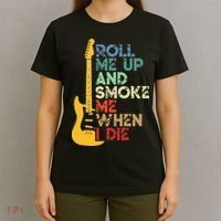 Roll Me Up And Smoke Me When I Die Guitar T-Shirt thumb 4