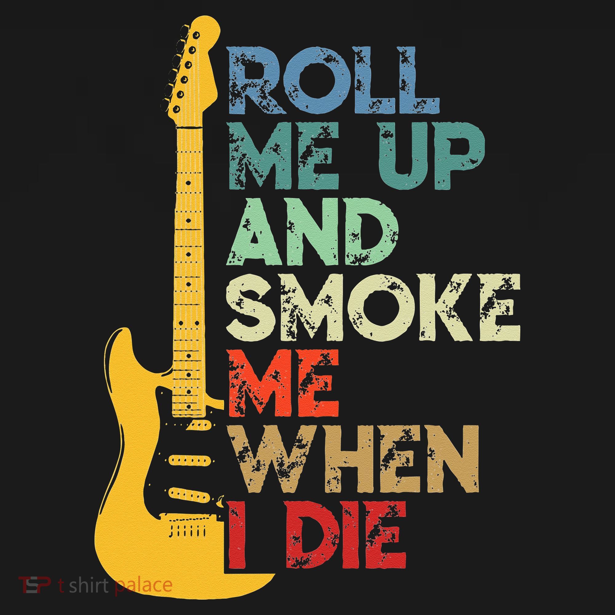 Roll Me Up And Smoke Me When I Die Guitar Women's Hoodie