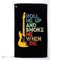 Roll Me Up And Smoke Me When I Die Guitar Golf Towel thumb 0