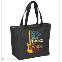 Roll Me Up And Smoke Me When I Die Guitar Tote Bag thumb 2