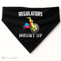 Regulators Mount Up Funny Hip Hop Rap USA-Made Doggie Bandana thumb 0