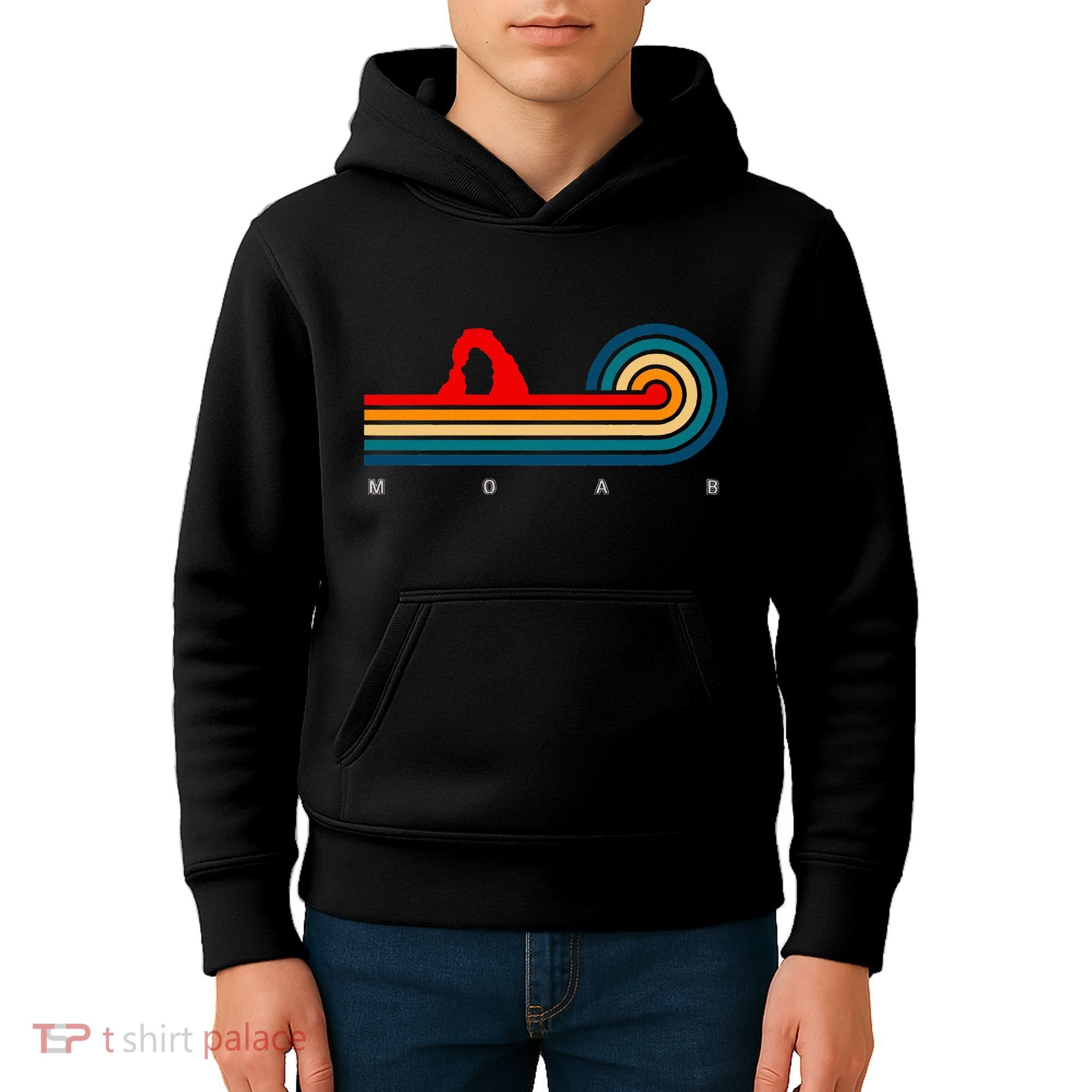 Retro Moab Utah Kids Hoodie