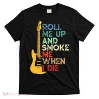 Roll Me Up And Smoke Me When I Die Guitar T-Shirt thumb 0