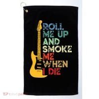 Roll Me Up And Smoke Me When I Die Guitar Golf Towel thumb 0